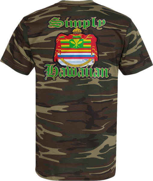 Simply Hawaiian Kanaka Maoli Seal Camo & Black T Shirt