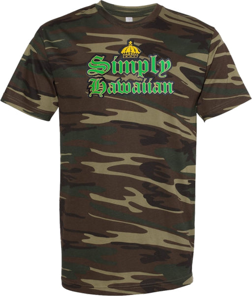 Simply Hawaiian Kanaka Maoli Seal Camo & Black T Shirt