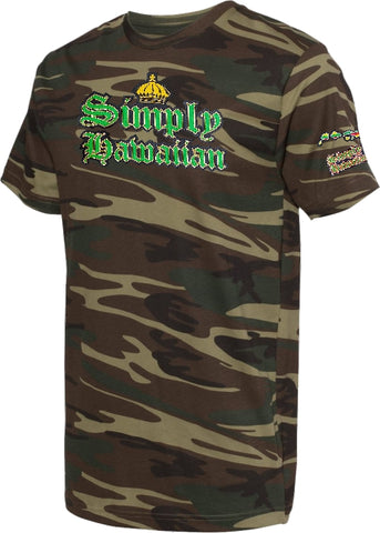 Simply Hawaiian Kanaka Maoli Seal Camo & Black T Shirt