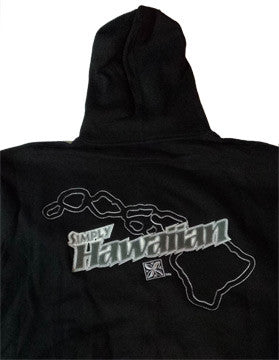 Simply Islands Embroidered Black Full Zip