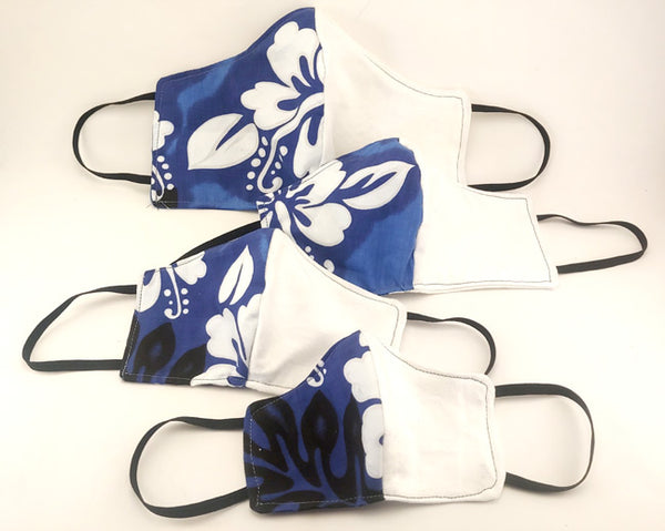 Simply Hawaiian Face Mask - Blue White