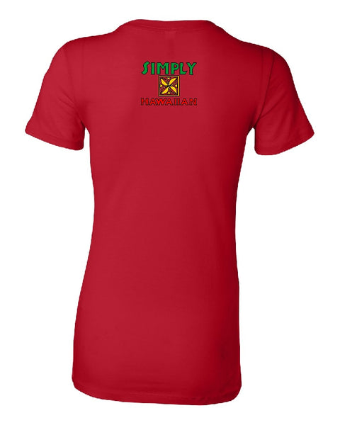 Don't Mistake My Aloha For Flirting - Red Gold Green print