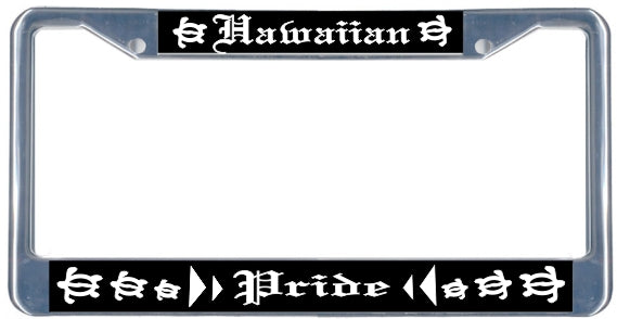Hawaii Flag Chrome Metal License Plate Frame – Heavy Duty Tag Border