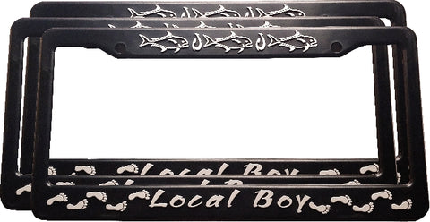 Local Boy - Black Plastic License Plate Frame