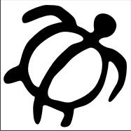 Petrogliph Honu small Sticker
