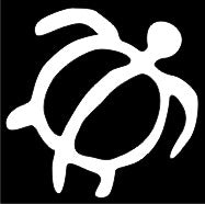 Petrogliph Honu small Sticker