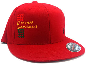 Rasta Simply Hawaiian Shark Teeth Red FlexFit Hat