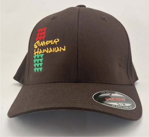 Rasta Simply Hawaiian Shark Teeth Brown FlexFit Hat