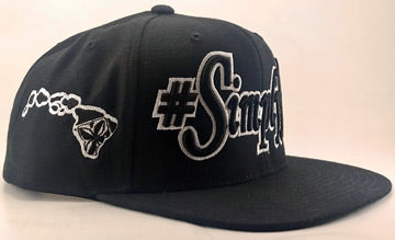 #SimplyHi Black and White Snap Back Flat Bill! NEW! FREE SHIPPING on this Hat!