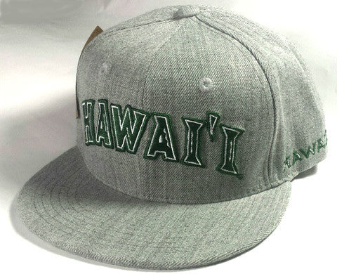 UH Grey Snap Back Flat Bill Hat