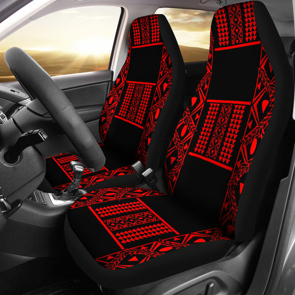 Maile Tribe Black Red - Car Seat Covers