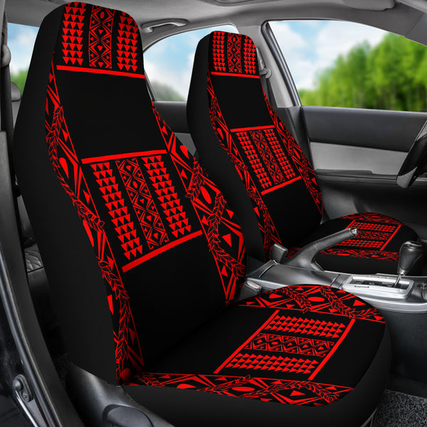 Maile Tribe Black Red - Car Seat Covers