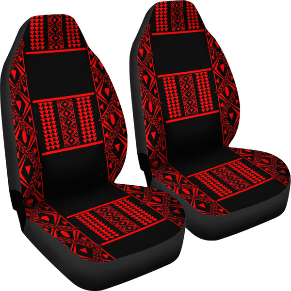 Maile Tribe Black Red - Car Seat Covers