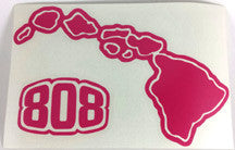 808 Hawaiian Islands Sticker MEDIUM SIZE 8 3/4 inches X 5 3/4 inches