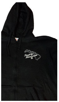 Simply Islands Embroidered Black Full Zip