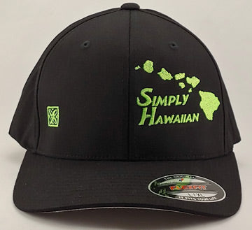 Safety Green Islands Black FlexFit hat