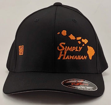 Safety Orange Islands Black FlexFit hat
