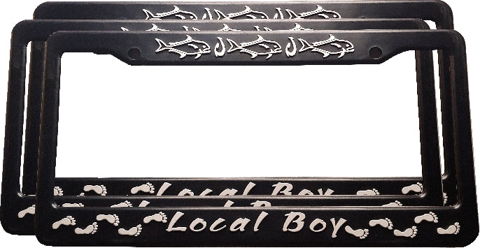 Local Boy - Black Plastic License Plate Frame