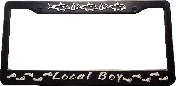 Local Boy - Black Plastic License Plate Frame