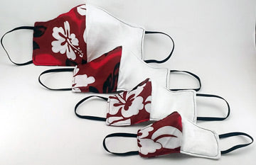 Simply Hawaiian Face Mask - Red White