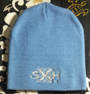 Simply Hawaiian SH Logo Beanie 8 inch Baby Blue