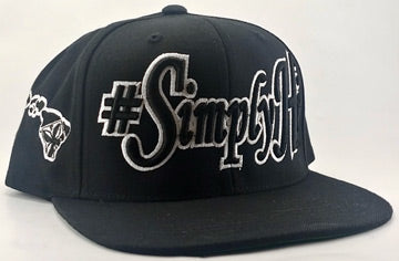 #SimplyHi Black and White Snap Back Flat Bill! NEW! FREE SHIPPING on this Hat!