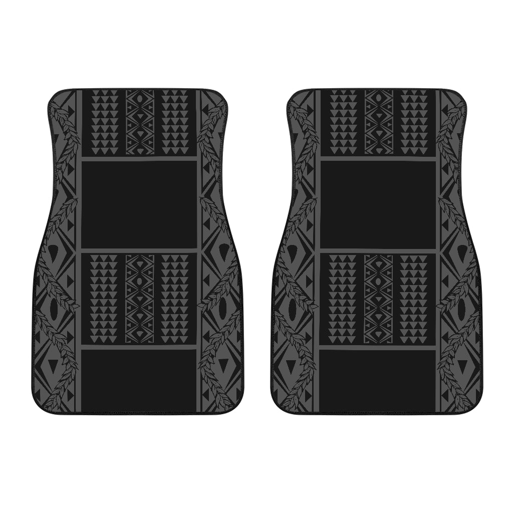 Maile Tribe Front Car Mats - Black Grey