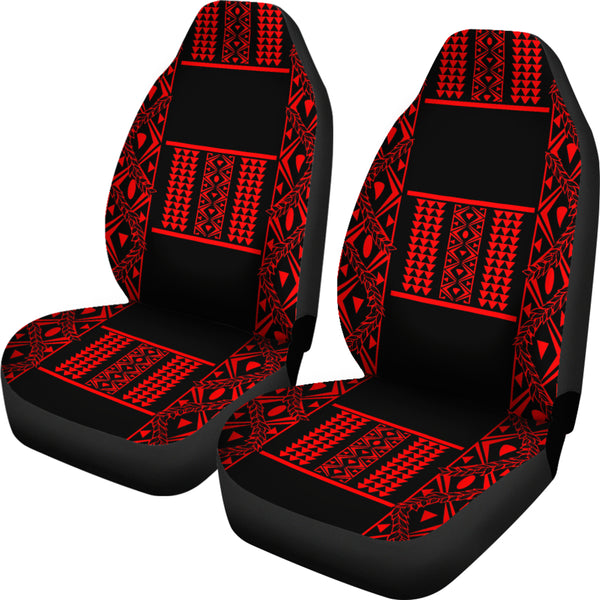 Maile Tribe Black Red - Car Seat Covers